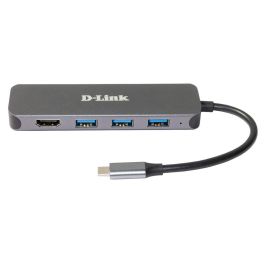 D - Link Dub - 2333 Docking Station USB Tipo C con 4K Ultra HD, 3 Puertos USB 3.2 Gen 1, HDMI 1.4, Compatible con Windows y Mac