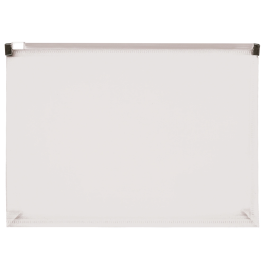 Liderpapel Carpeta Dossier A5 Cierre Cremallera Transparente Polipropileno 180 Micras