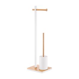 Inde Portarrollos WC con Escobillero y Bambú, 22 x 18 x 74 cm (4 Unidades) Inde Portarrollos WC con Escobillero y Bambú, 22 x 18 x 74 cm (4 Unidades)