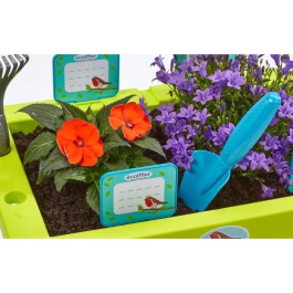 Ecoiffier 4290 La Jardinera Adornada 31 cm con 11 Accesorios para Jardinería Infantil