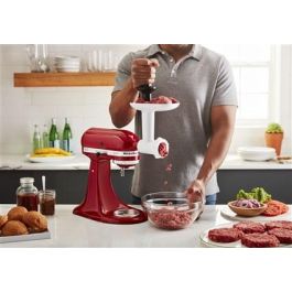 Kitchenaid 5KSMFGA Accesorio Picadora de Carne para Triturar Carne, Pescado, Verduras, Queso y Pan para Hamburguesas, Croquetas, Patés