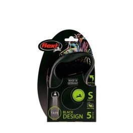 Flexi Correa Black Design S Cinta 5M Silver