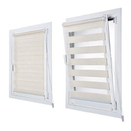 Cintacor - Stor Planet Estor Enrollable Clip & Fix Noche & Día Lino 120x180cm