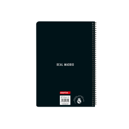 Libreta Real Madrid C.F. Blanco Gris A4 80 Hojas
