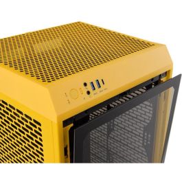 Thermaltake The Tower 200 TG CA-1X9-00S4WN-00 Mini Torre PC Mini-ITX Marrón/Amarillo con Panel de Vidrio Templado