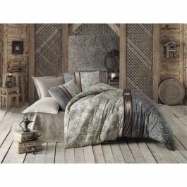 Juego de cama ASI8681181715796 - 1 funda nórdica 220x240 cm + 2 fundas almohada 60x60 cm - Algodón-Poliéster Gris