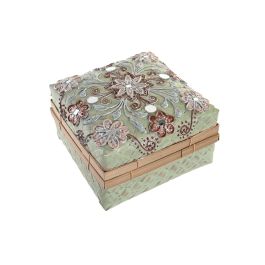 DKD Home Decor Cesta Balines de Bambú Multicolor, Set de 3 Cestas para Almacenamiento y Decoración, 29x29x22 cm