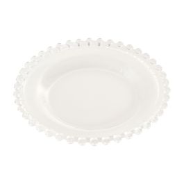 DKD Home Decor Plato Cristal Transparente Básicos 15.6x1.7x15.6 cm Apto Microondas y Lavavajillas