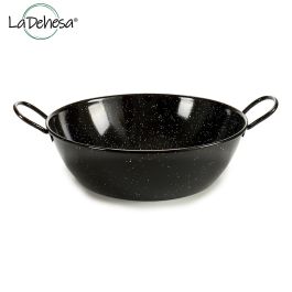La Dehesa Sarten Honda Esmaltada Con Asas 32 cm Acero Negro