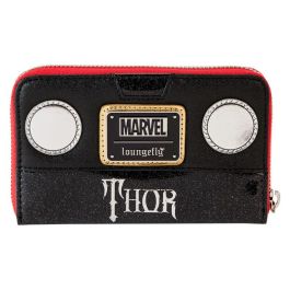 Loungefly Cartera con cremallera Thor Marvel Metallic Cosplay Piel Vegana 15x10cm