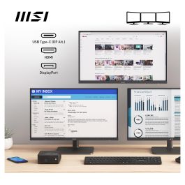MSI Cubi N ADL-006DE Mini PC Intel N200/4GB RAM/128GB SSD Windows 11 Pro Negro 124mm x 124mm x 53.7mm