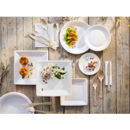 Algon Set 100 Platos Cartón Cuadrados para Soja 20 cm