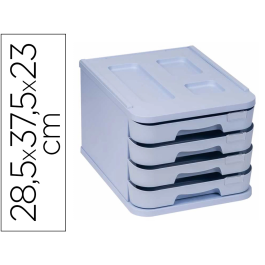 Faibo Fichero Cajones Sobremesa Plástico Reciclable 4 Cajones Azul Pastel 28.5x37.5x23 cm Precio: 27.50000033. SKU: B1EQC5ZBFE