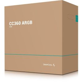 DeepCool CC360 ARGB Mini Tower PC Negro, compatible micro ATX/Mini-ITX con ventana lateral y filtro anti-polvo