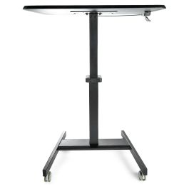 StarTech Escritorio Móvil de Pie Portátil Ajustable Ergonómico con Ruedas Negro