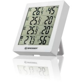 Bresser Hygro Quadro Estación Meteorológica con 4 Sensores (weiß)