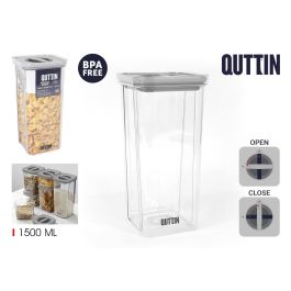 Quttin Tarro Hermetico PET 1500 ml 11.2 x 11.2 x 23 cm (12 Unidades) Precio: 41.94999941. SKU: B1DSENNJ4Q