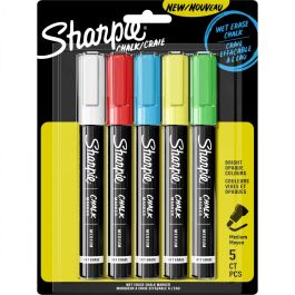 Sharpie 2157733 Rotuladores Kreidemarker Borrables con Agua, Punta Bala, Colores Surtidos (Azul, Verde, Rojo, Blanco, Amarillo), Blíster de 5 Precio: 33.4999995. SKU: B179WHBG29