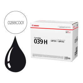 Canon Toner 039H Negro 25.000 Copias para LBP351DN/LBP352DN Precio: 249.49999987. SKU: B12L57HRSN