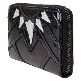Loungefly Cartera Black Panther Metallic Cosplay de Piel Vegana Marvel con Cremallera - 15x10cm