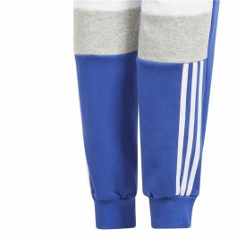 Pantalón Largo Deportivo Adidas 3 Bandas Tib Pt Infantil Azul Unisex