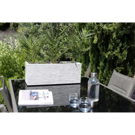 EDA PLASTIQUE Balconniere Graphit Up Maceta 25 L 59 x 19.5 x 22.8 cm Blanco Encalado