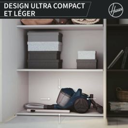 Hoover HP110HM Aspirador de bidón sin bolsa, Potencia 700W, Capacidad 2L, Nivel de Ruido 78 dBA, Color Azul