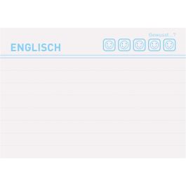 Herlitz Karteikarte A8 Vokabeln liniert weiß Bl.Engel 100er
