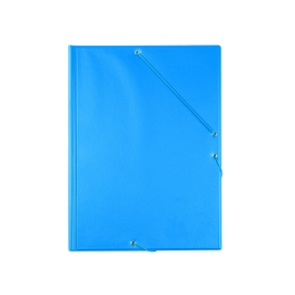 Liderpapel Carpeta Tres Solapas Gomas Cartón Forrado PVC Folio Color Azul