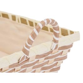 Cesta Rectangular Kinvara con Asas Trenzadas, 29x12.5x18 cm, Natural - Jacinto de Agua, Metal, Tela (24 Unidades) Cesta Rectangular Kinvara con Asas Trenzadas, 29x12.5x18 cm, Natural - Jacinto de Agua, Metal, Tela (24 Unidades)