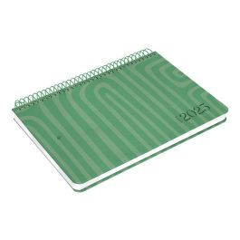 Agenda Espiral Liderpapel Syros A5 2025 Dia Pagina Color Verde Papel 60 gr