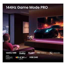 Hisense 85E77Q PRO Smart TV 85" 4K Ultra HD QLED, 144 Hz, VIDAA, FreeSync Premium, HDMI 2.1, Dolby Atmos, WiFi, Negro