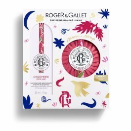 Roger & Gallet GINGEMBRE ROUGE Agua Perfumada Bienestar Estuche Regalo Mujer Set 2 pz: Agua Perfumada 30 ml + Vela 100 g