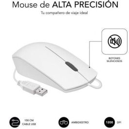 SUBBLIM Combo Business Slim Silencioso con cable USB Blanco