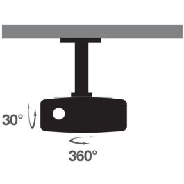 Techly Soporte de Techo Universal para Proyector, 15kg, Ajustable, 30cm de Distancia, Blanco