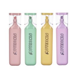 Set 4 Fluorescentes Grandes Pastel Pincello - 16x20.5x1.8 cm, Colores: Amarillo, Menta, Rosa, Violeta (24 Unidades) Set 4 Fluorescentes Grandes Pastel Pincello - 16x20.5x1.8 cm, Colores: Amarillo, Menta, Rosa, Violeta (24 Unidades)