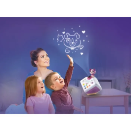 VTECH StoriKid My Storyteller Rosa Narrador Interactivo con Proyección de Luz para Niños de 3 a 8 Años Idioma Francés