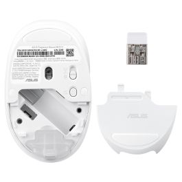 ASUS MD101 Ratón Óptico Inalámbrico RF Wireless + Bluetooth 2400 DPI Blanco