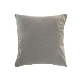 DKD Home Decor Cojín Decorativo Estilo Boho Jacquard de Poliéster y Algodón Gris 60 x 60 cm Pack de 2 Unidades con Cierre de Cremallera