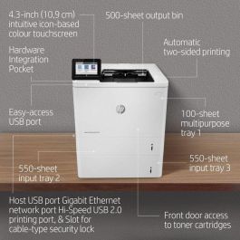 HP 7PS86A Impresora Láser Monocromo Enterprise M612dn Dúplex, Blanca, 71 ppm