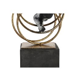 DKD Home Decor Figura Gimnasta Negro Dorado 36 x 29.5 x 14 cm
