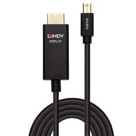Lindy Cable Activo Mini DisplayPort a HDMI 0.5 m, HDR, 4K@60Hz, para Surface, MacBook, Compatible con Eyefinity