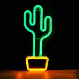 Forever Lampara Neon Led Cactus Orange - Iluminación Decorativa LED