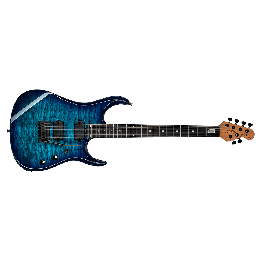 Sterling JP150DQM John Petrucci Guitarra Eléctrica - Cerulean Paradise con Pastillas Dimarzio LiquiFire y Crunch Lab