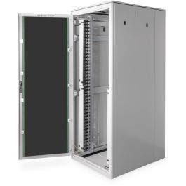 DIGITUS varioFLEX Armario de Red 42U 800x1000mm Gris con puerta de cristal, suelo, de pie, paneles desmontables