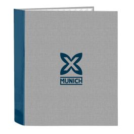 Carpeta de anillas Munich Street Azul Gris A4 27 x 33 x 6 cm Precio: 9.89999978. SKU: B1ERASED9R