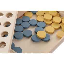 DKD Home Decor Juego De Mesa Kids 43 Piezas Madera Azul Naranja 3x16.5x23 cm Pack 6 Unidades