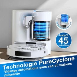 Ecovacs aaafs77809 Aspiradora robot DEEBOT N20 PLUS, PureCyclone, 8000 Pa, depósito de polvo sin consumibles.