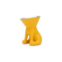 Comedero para Perro United Pets Elisabeth Yellow Acero Inoxidable Polietileno 1 L