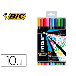 Bic CEL1011727 Rotuladores Punta Fina Intensity Fine, Colores Surtidos, 0.4 mm, Paquete de 10 Unidades Precio: 13.50000025. SKU: B12TH4RDNM